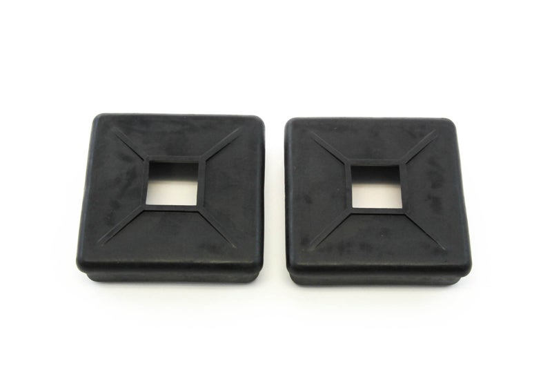 2 Bumper Plug End Caps Square 4 Inches Vented Cover RV Camper Trailer Hard Plastic Pair Set
